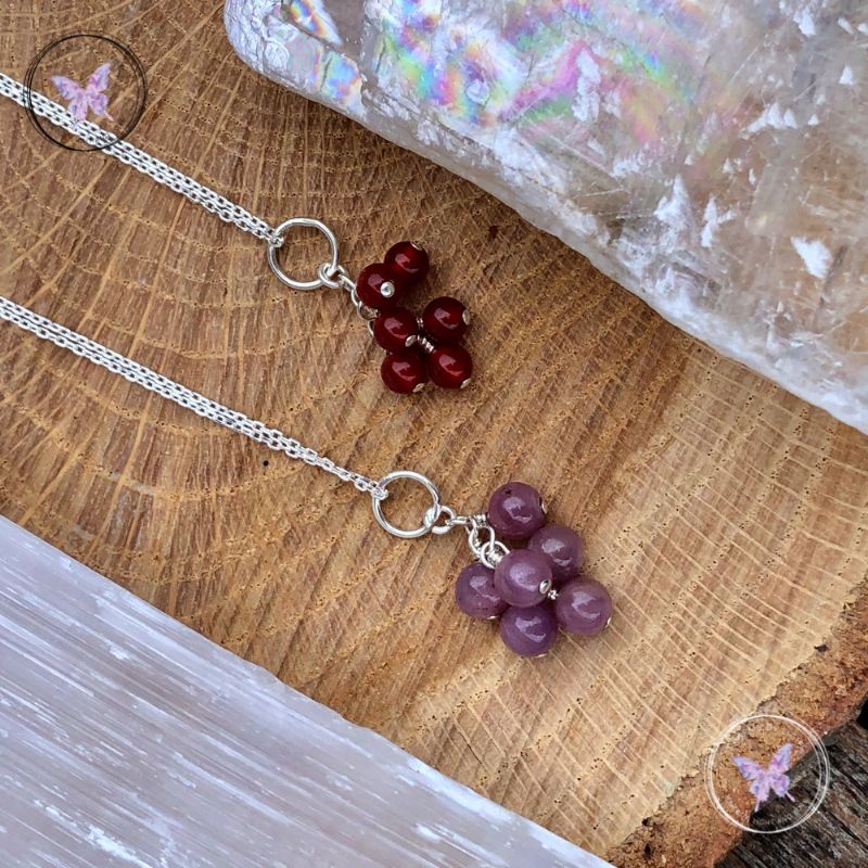 Carnelian Cluster July Birthstone Necklace